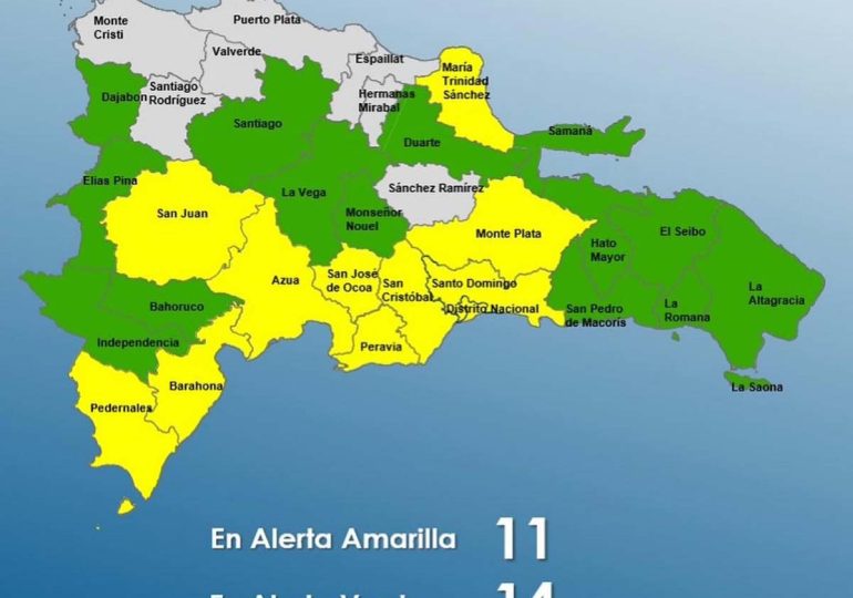 COE mantiene niveles de alerta en 24 provincias por efectos indirectos del potencial ciclón tropical número 9