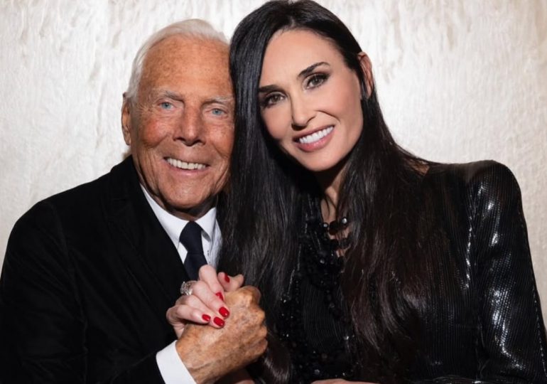 Demi Moore lamenta la partida de Giorgio Armani y expresa su gratitud por el legado del diseñador