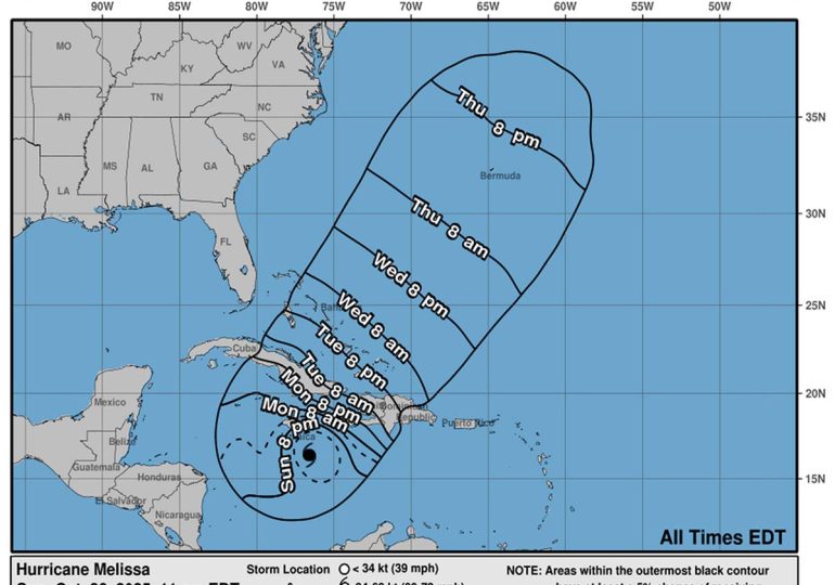 Autoridades en Jamaica piden que sus habitantes busquen refugiarse ante fuerza de Melissa