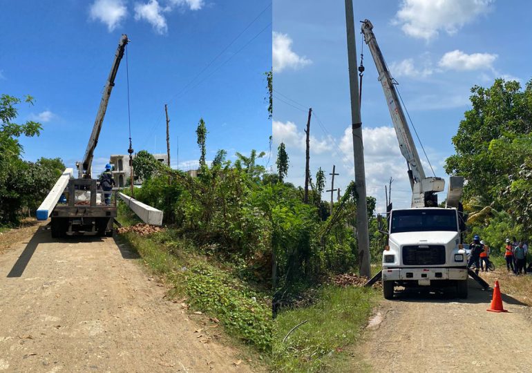 Edeeste inicia proyecto de electrificación en Brisas del Mar, Sabana de la Mar