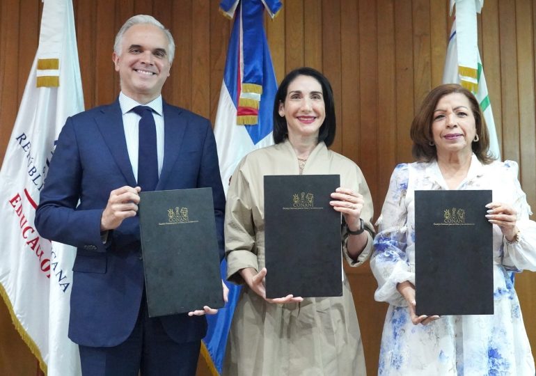 MINERD, CONANI y GANA-RD sellan alianza para fortalecer la protección y permanencia escolar de la niñez