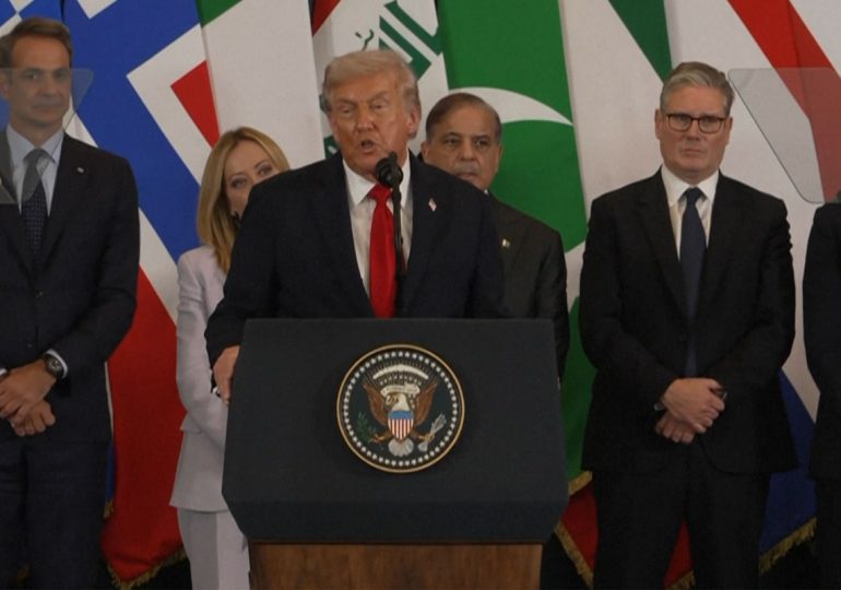 Video | "Tenemos paz en Oriente Medio", declara Trump en la cumbre sobre Gaza en Egipto