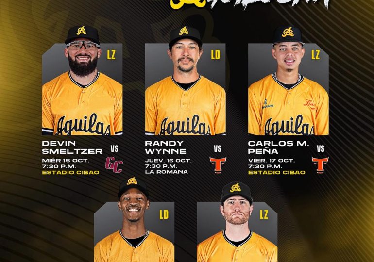 Águilas Cibaeñas anuncian su rotación para los primeros cinco juegos de la temporada.
