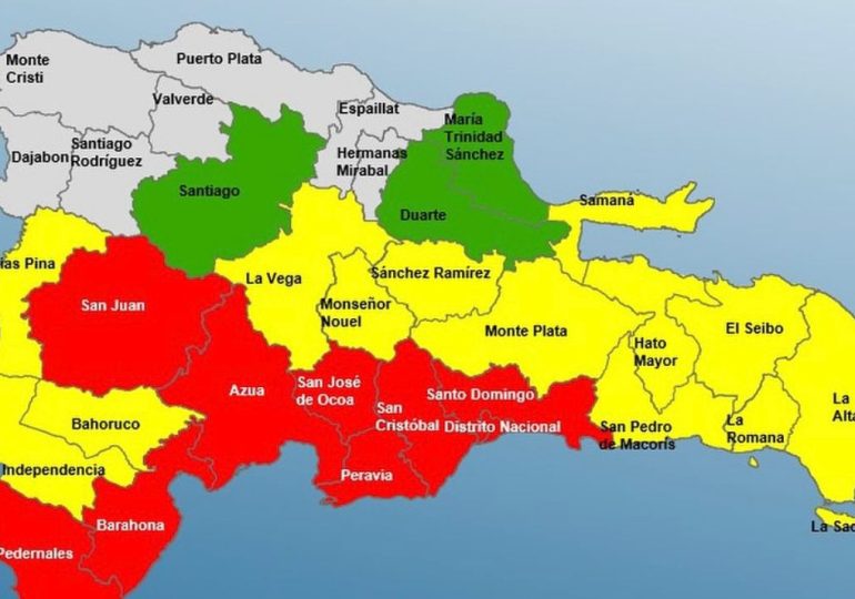 COE mantiene 8 provincias y el Distrito Nacional en alerta roja por el paso de la tormenta tropical Melissa