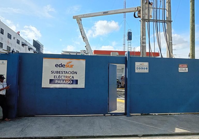 Edesur pone en servicio nuevo transformador de potencia en subestación Paraíso del DN