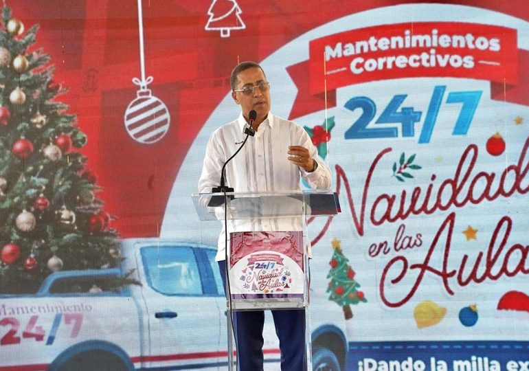 Gobierno lanza programa de Mantenimiento Correctivo en escuelas “Navidad en las Aulas 24/7” a través de Infraestructura Escolar