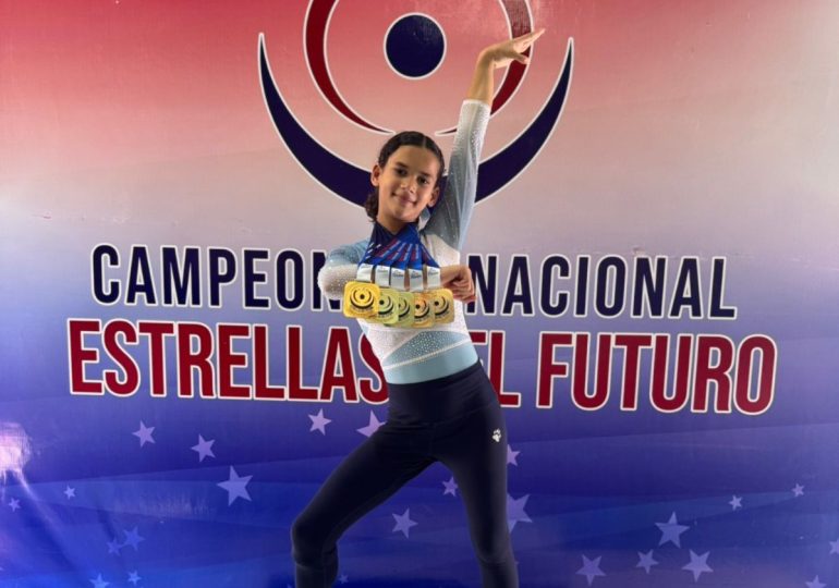 Coral Caamaño se corona campeona nacional de gimnasia nivel 6 con 5 medallas de oro