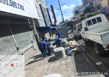 Alcaldía del Distrito Nacional intensifica operativo especial de limpieza navideña