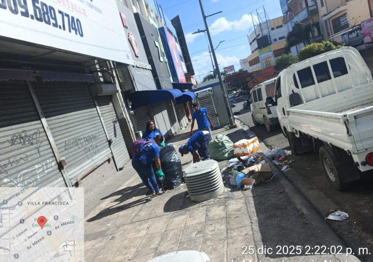 Alcaldía del Distrito Nacional intensifica operativo especial de limpieza navideña