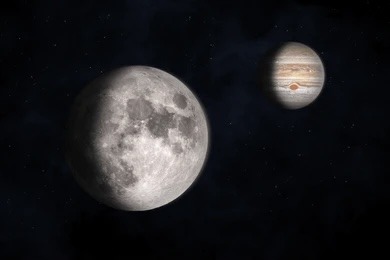 La conjunción de la Luna y Júpiter se deja ver esta noche en República Dominicana 