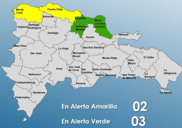 Sistema frontal provoca alertas en cinco provincias por aguaceros y tormentas eléctricas