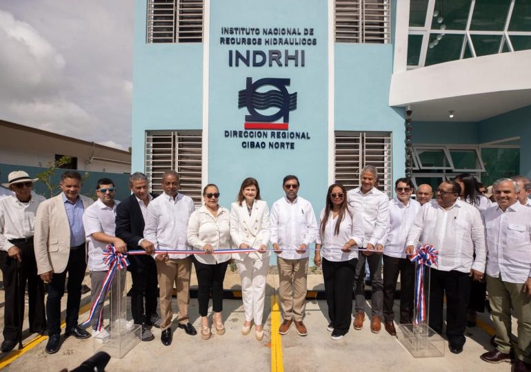 Raquel Peña inaugura sede regional del INDRHI en Santiago y entrega obras para riego